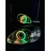 Фары тюнинг DAEWOO LANOS с линзами и RGB ангельскими глазками